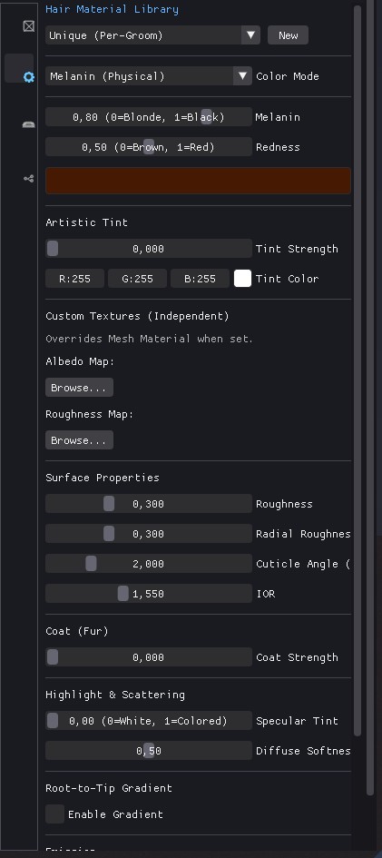 Material Settings