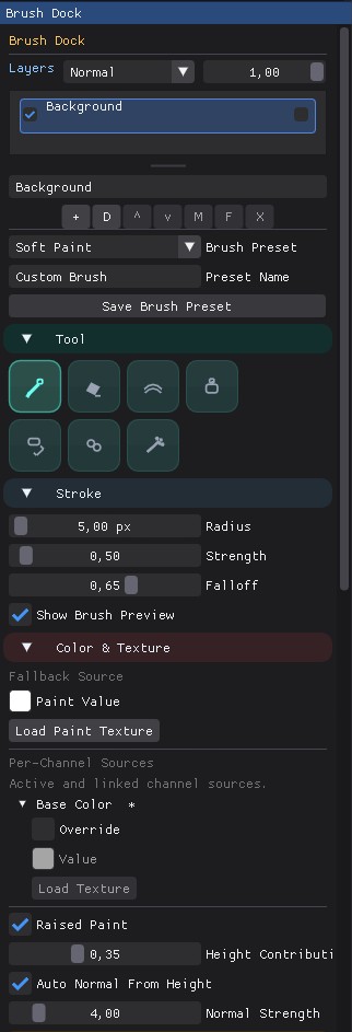 Mesh Paint Brush Dock Bottom