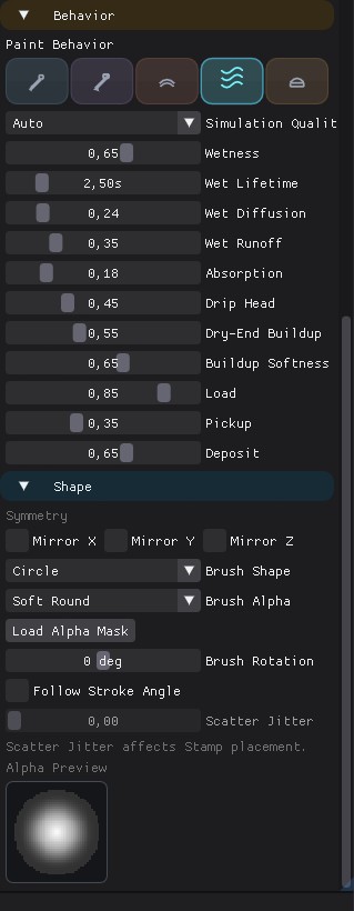 Mesh Paint Brush Dock Top